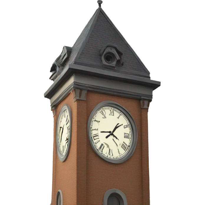 Clock tower emoji