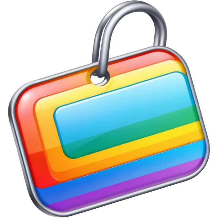 Rainbow price tag emoji