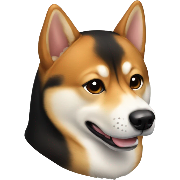 Black and tan shiba inu emoji