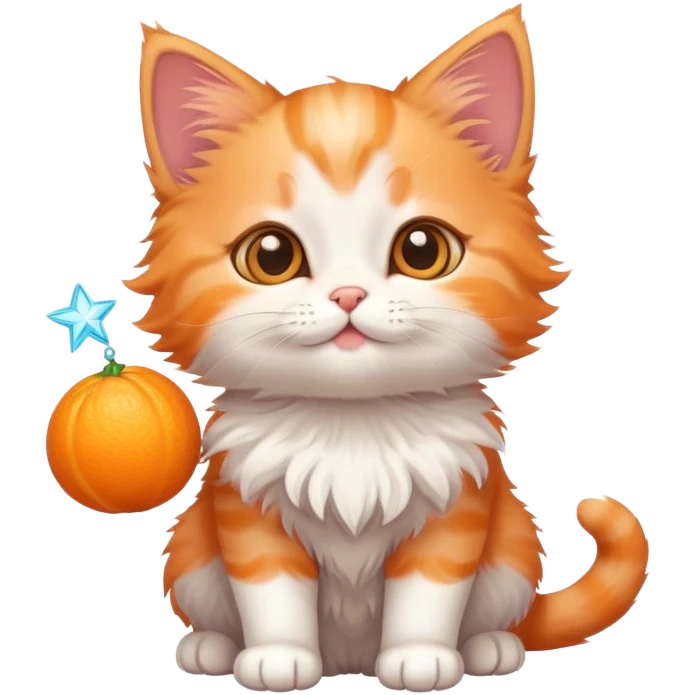 Kitten makes a wish emoji
