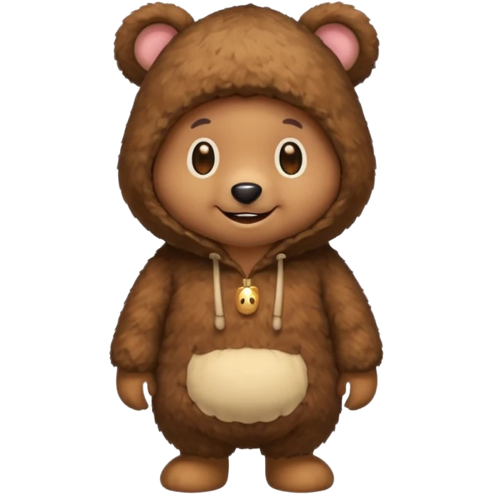 Mushroom dressed in a bear emoji