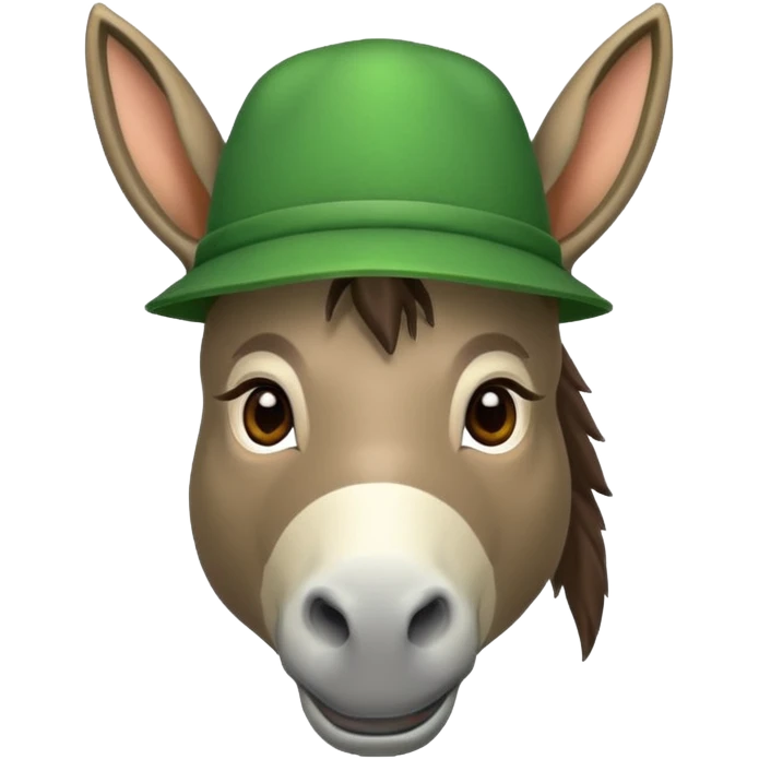 donkey with green hat emoji