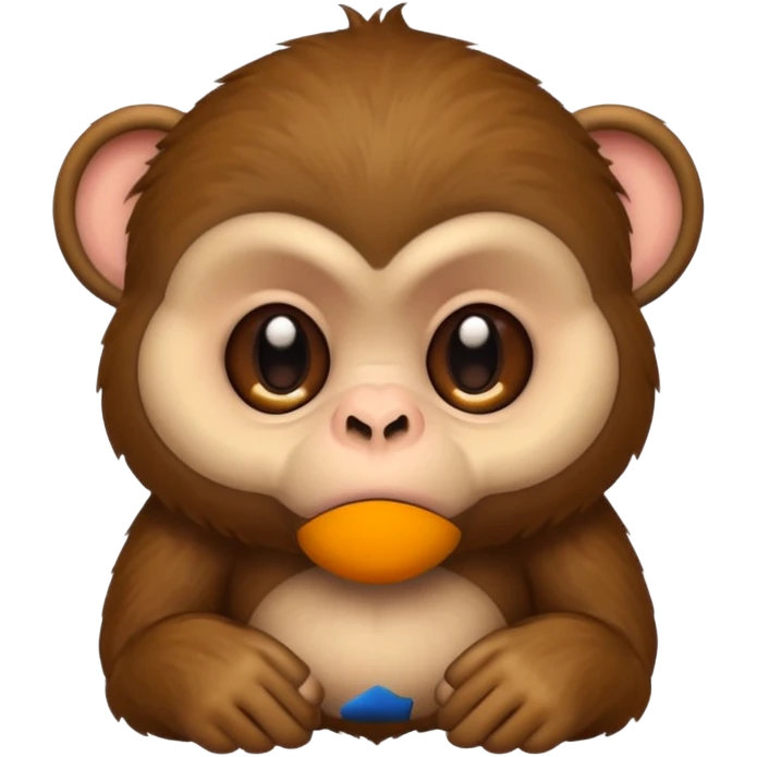 Cute Grumpy monkey emoji