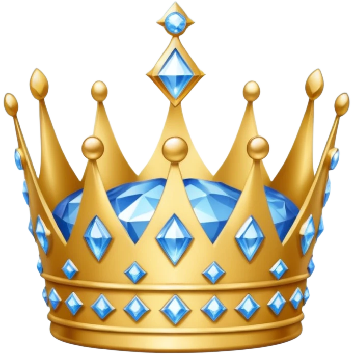 crown made of diamond blue emoji