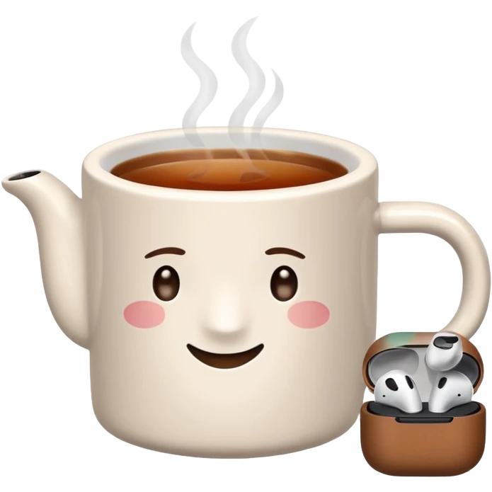 Create tea with AirPods in it emoji