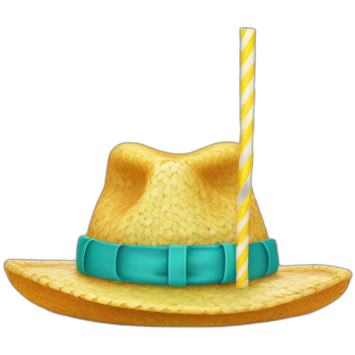 Gummy bear with straw hat emoji