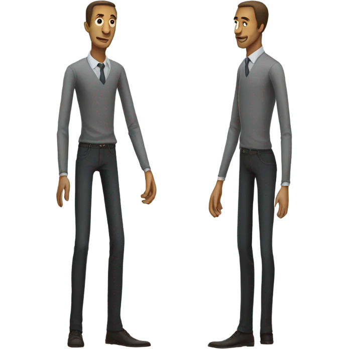 man with really long legs emoji