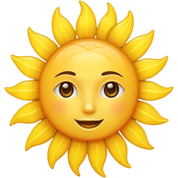 Sun, no face emoji