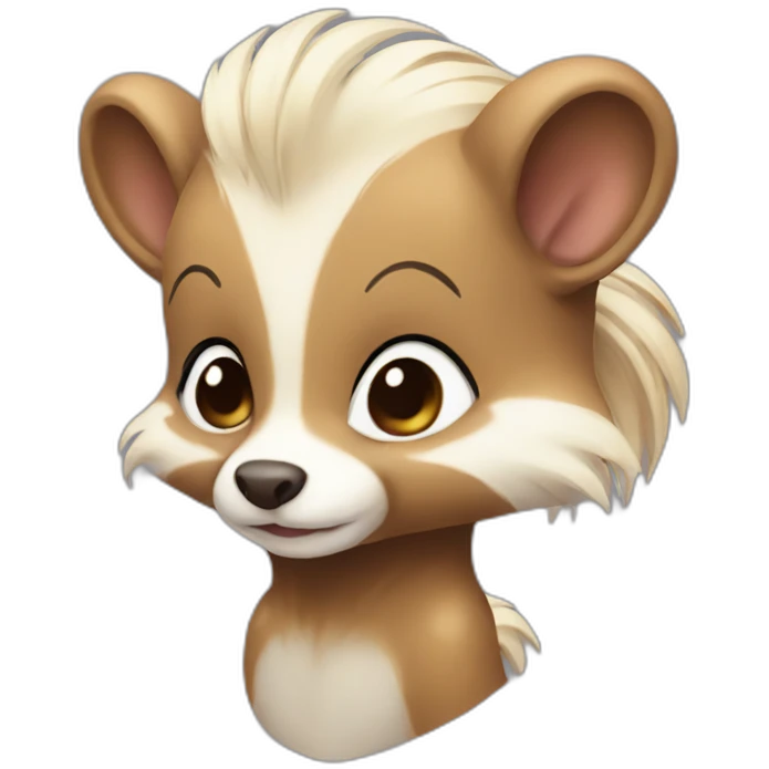 blonde cute light brown skunk skunk emoji