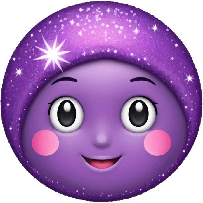 bolinha glitter roxo emoji