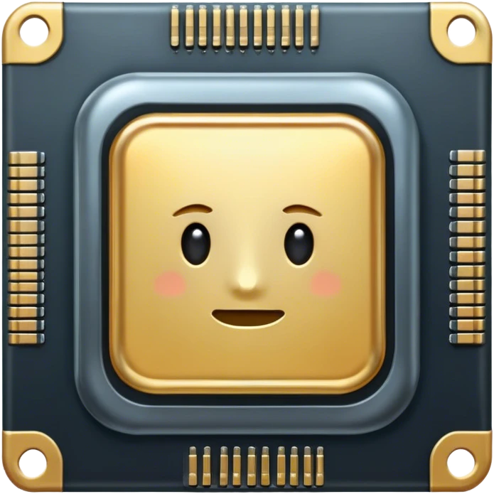 A super cool and complicated computer chip emoji