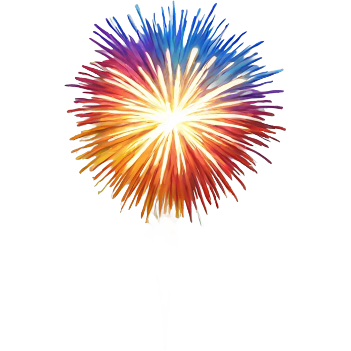 Colorful firework emoji