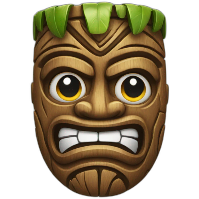 tiki face emoji
