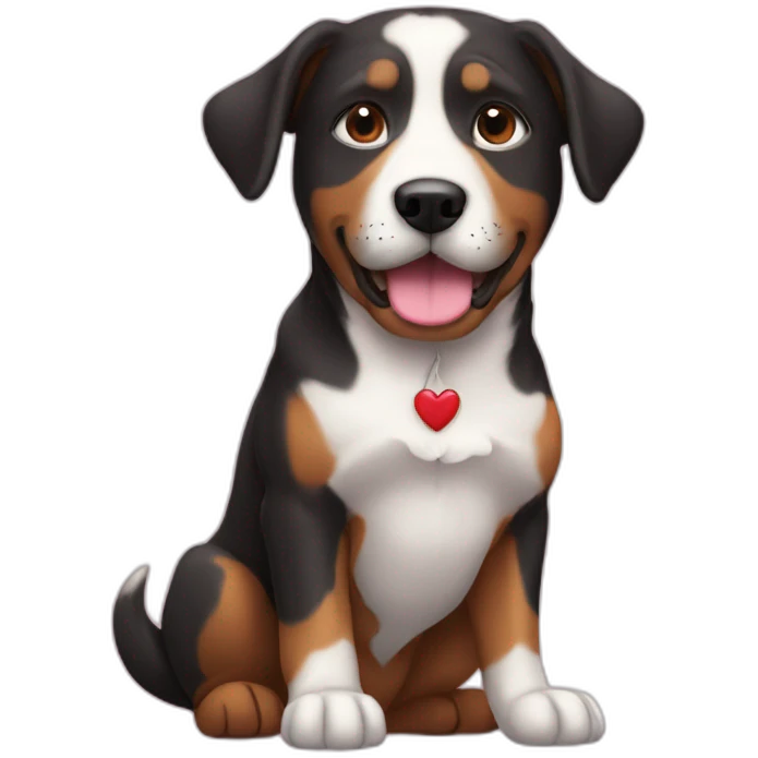 Herz mit hund emoji