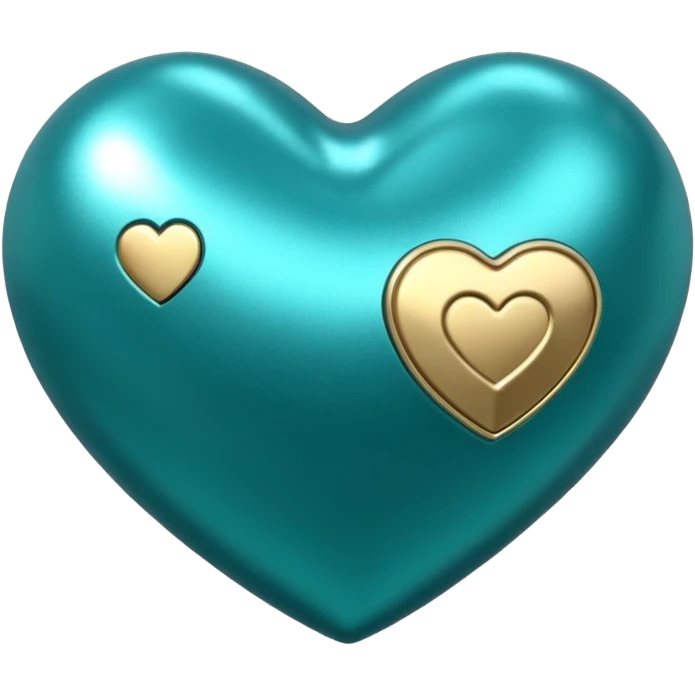 Teal heart with bank emoji