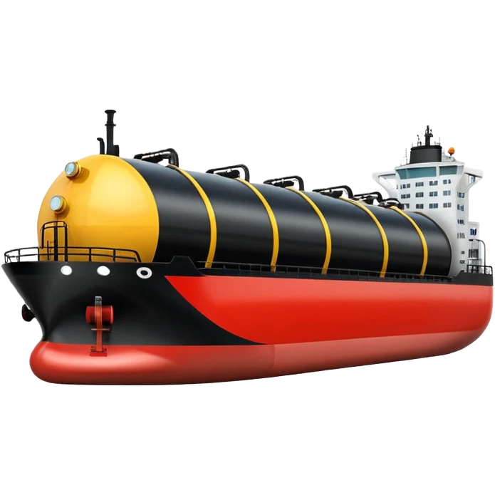 Generate a black oil tanker emoji