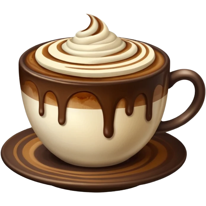 cup of mocca with cream emoji