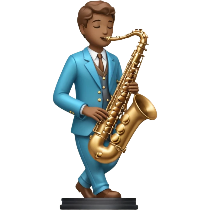 statue playing saxophone emoji