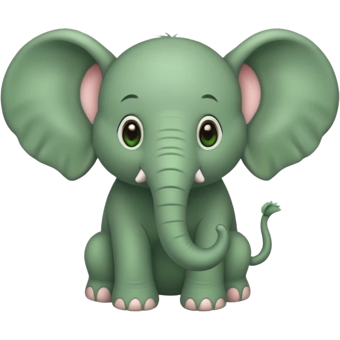 green furry elephant emoji