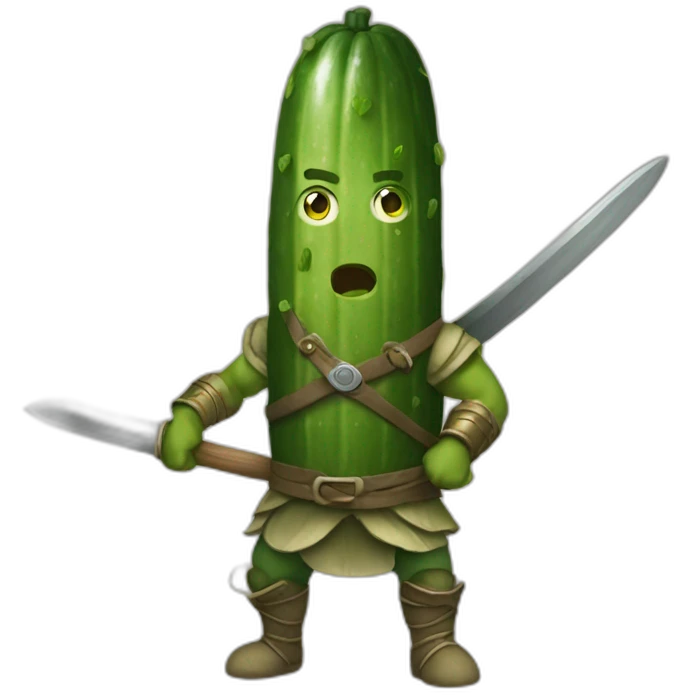 Cucumber warrior emoji