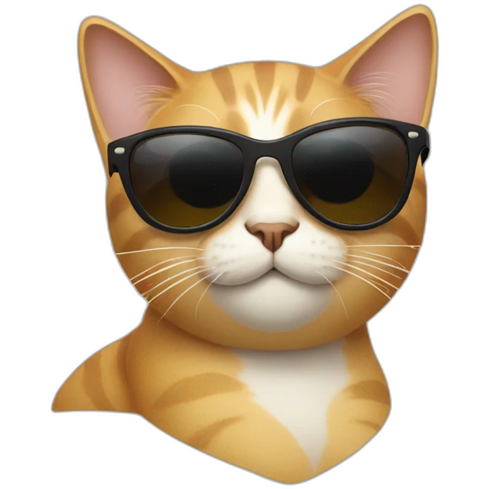 Cat with sunglasses emoji