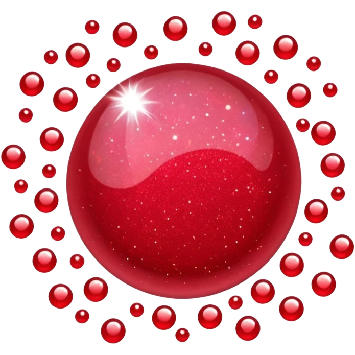 red glitter dislike emoji
