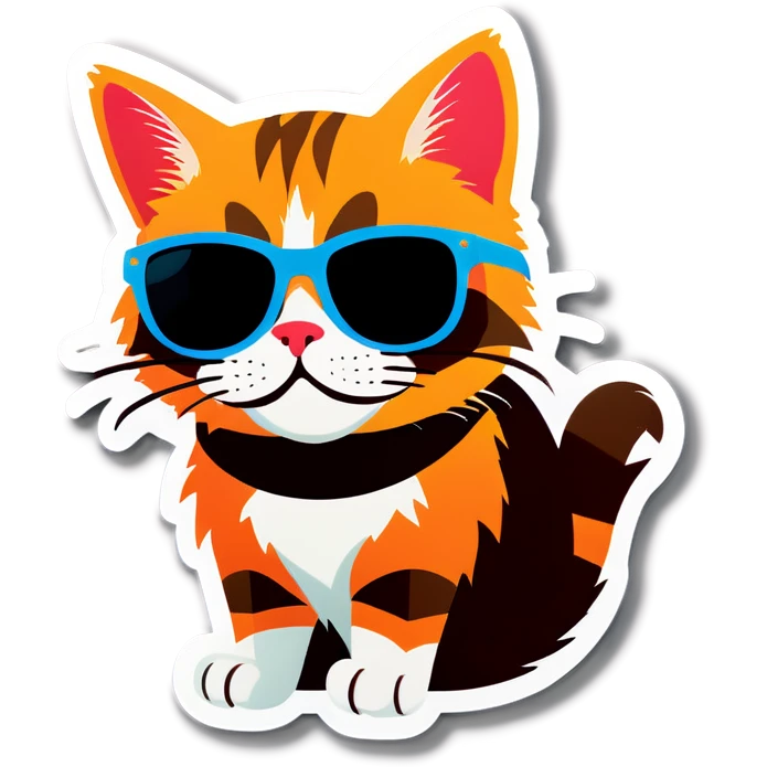 Cat with sunglasses emoji