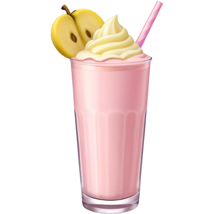 Strawberry banana milkshake emoji