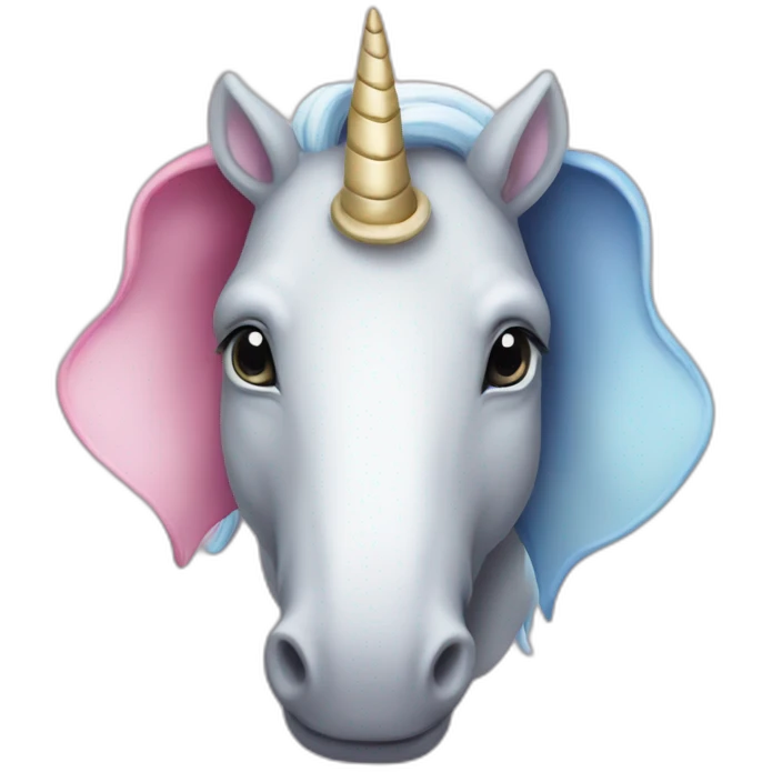 half unicorn and half elephant emoji