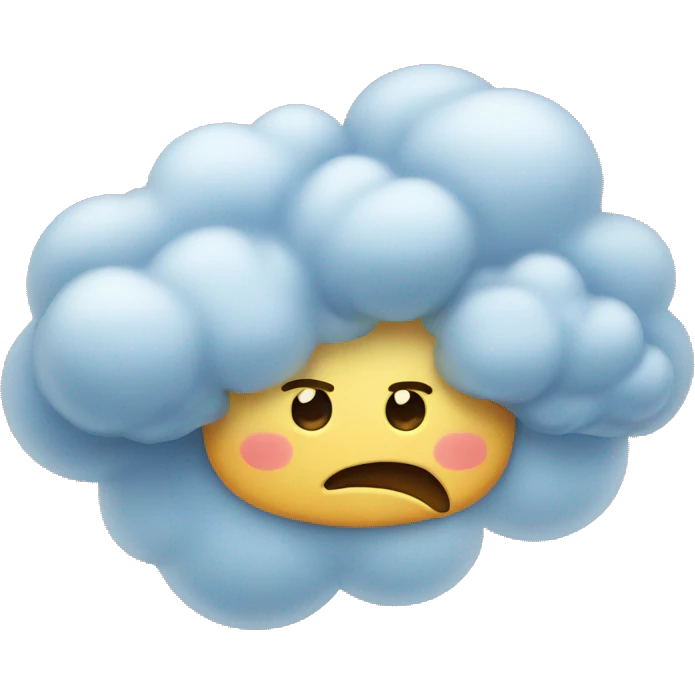 cloud face blowing wind emoji