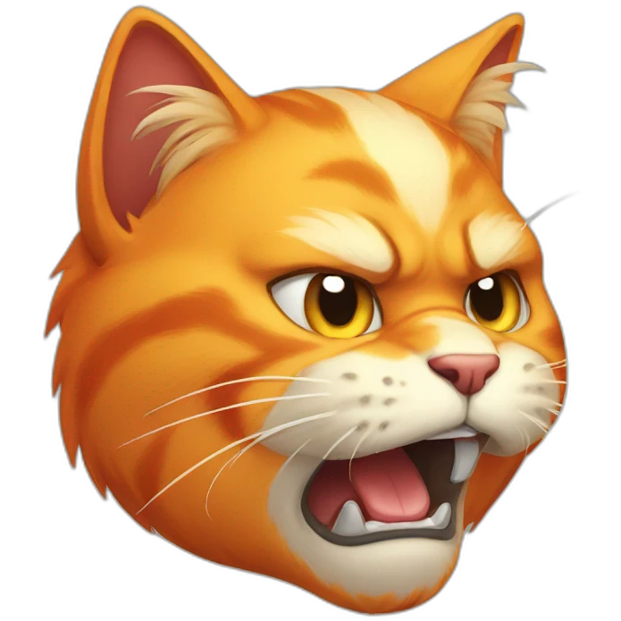 angry orange cat emoji