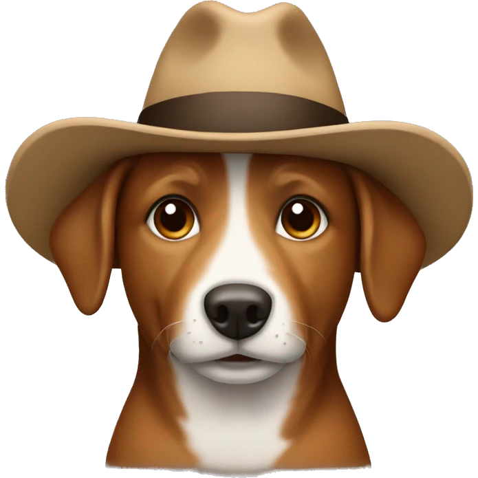 Dog with brown hat emoji