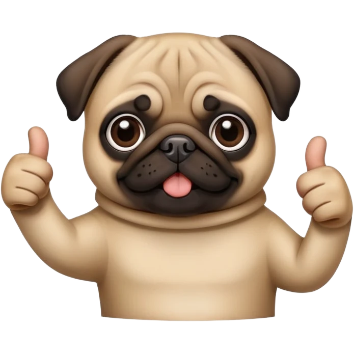 pug with thumbs up  emoji