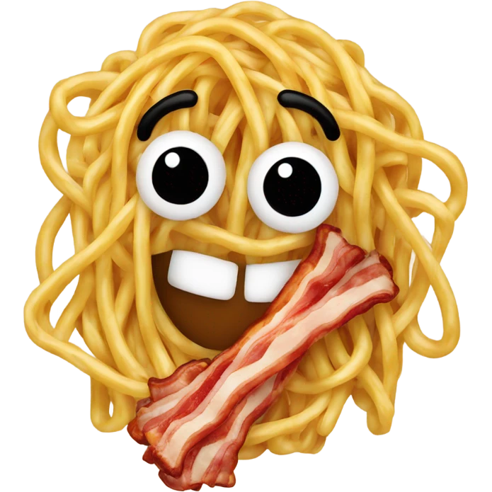 spaghetti with bacon emoji