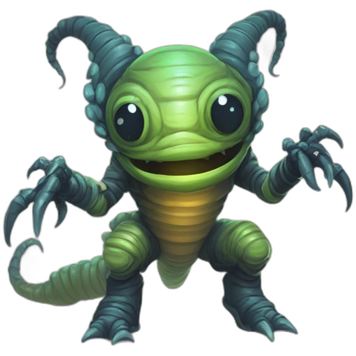 alien worm creature scifi roguelike rpg style inspired by slay thee spire emoji