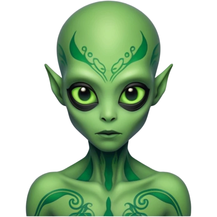 alien with tattoo emoji