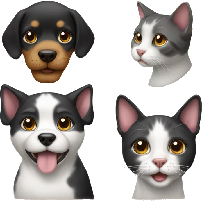 Dog cat emoji