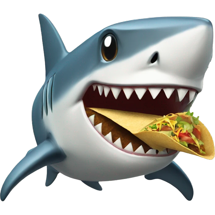 Shark eating taco emoji