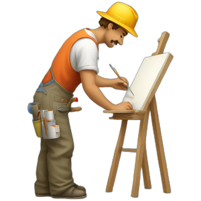a painter while is painting  emoji