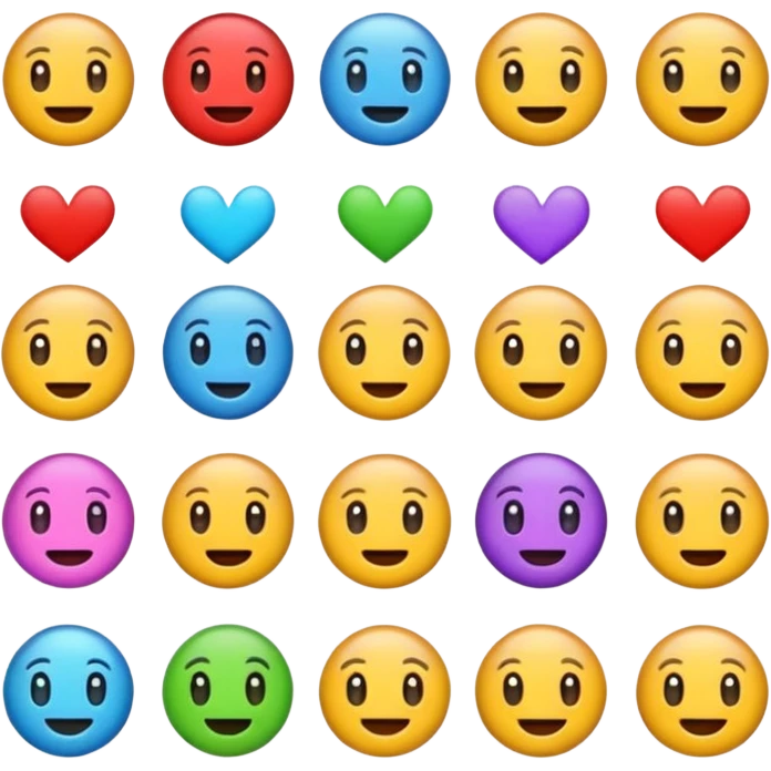 Una emojis con audios puestos solo uno emoji