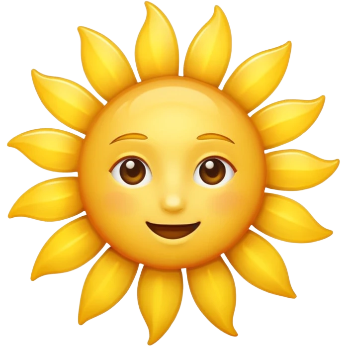 sun emoji, simple and bright emoji