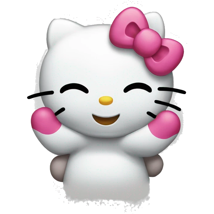Hello kitty winking  emoji