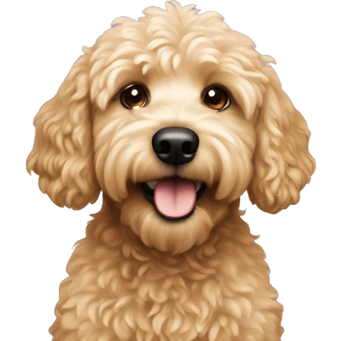 Micro mini golden doodle  emoji