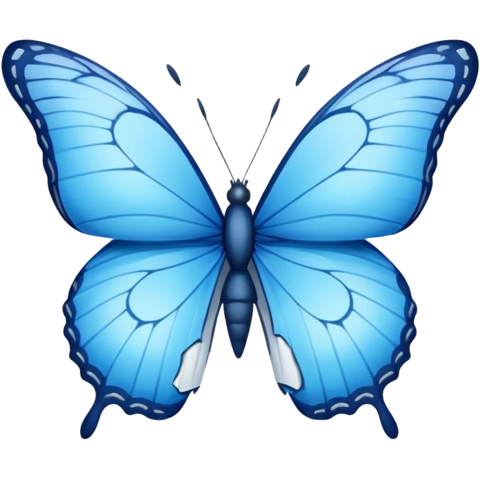 I want butterfly blue with broken wing emoji