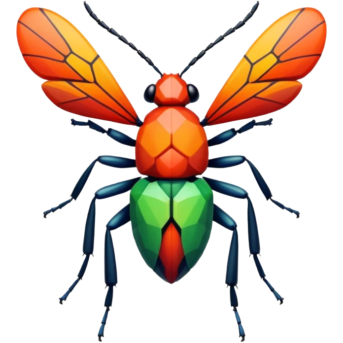 Pixelated bug emoji