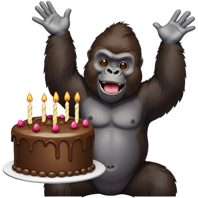 Gorilla throwing up a ck emoji