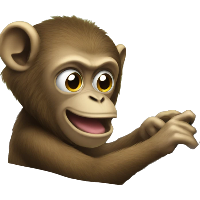 Monkey driving car emoji