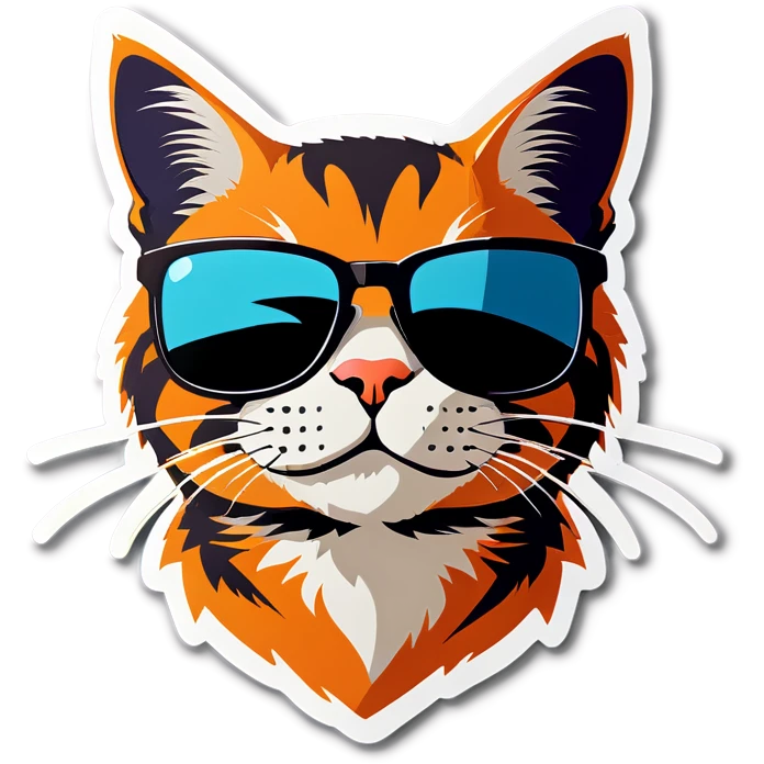 Cat with sunglasses emoji