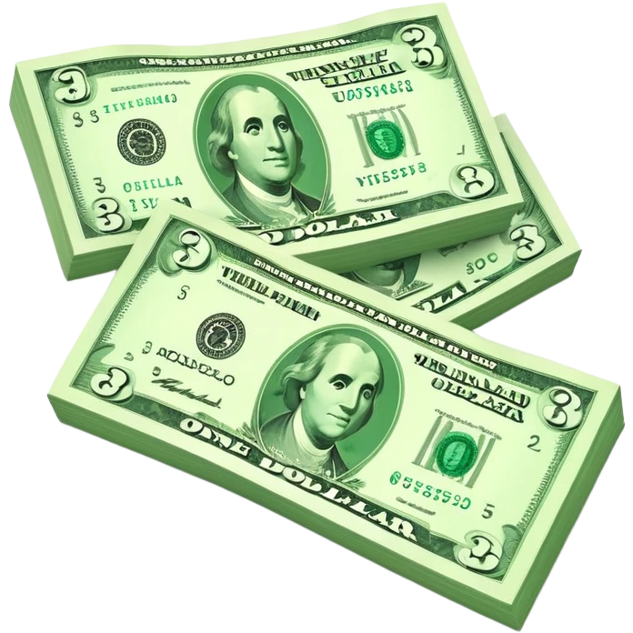 three dollar bills emoji
