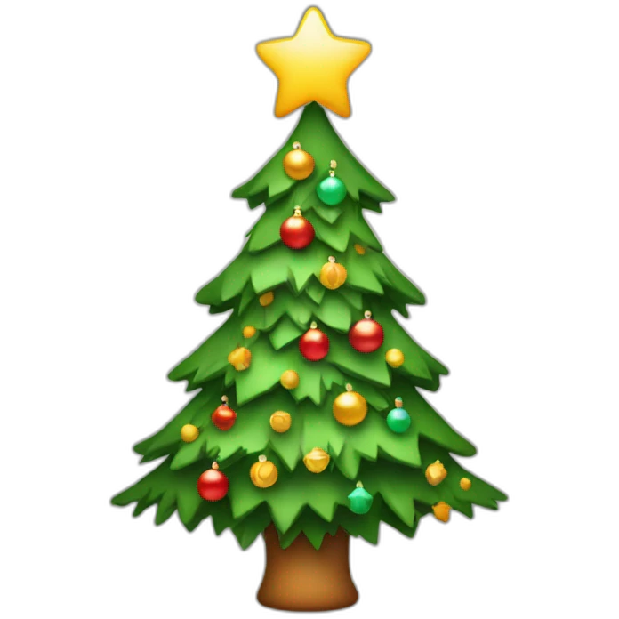 Christmas-tree-decorated emoji